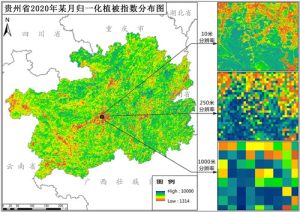 贵州省归一化植被指数（NDVI）10米逐月数据,中科超图地理云平台