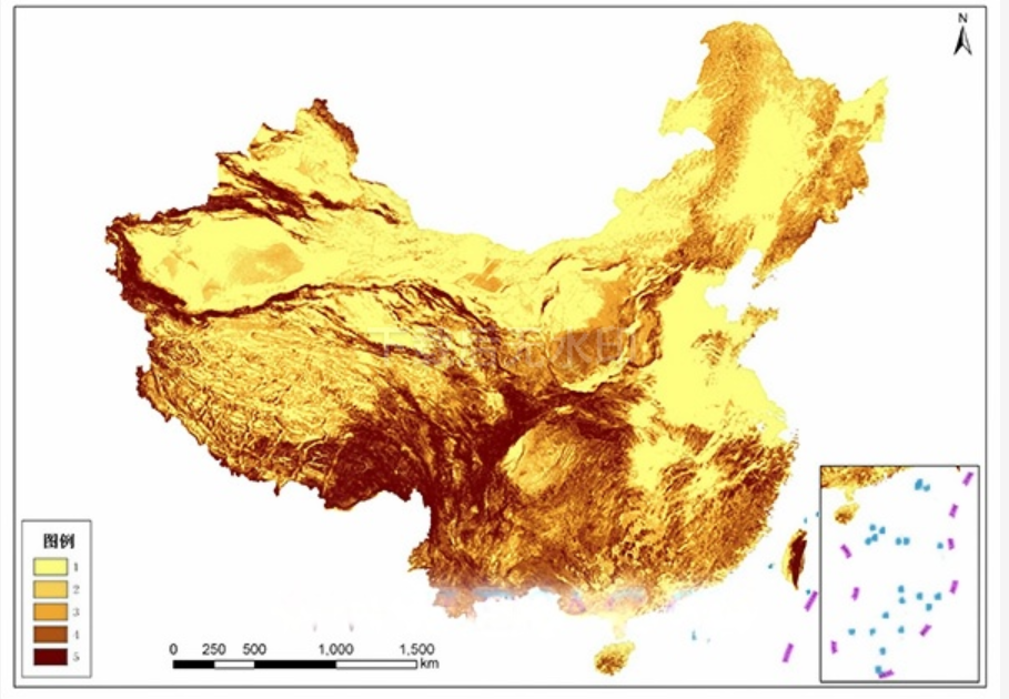 全国分省坡度分级数据服务