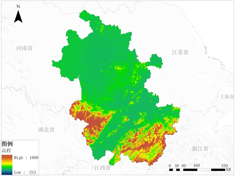 安徽省DEM数据服务