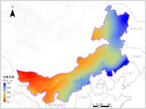 内蒙古年降雨量空间分布数据服务,中科超图地理云平台