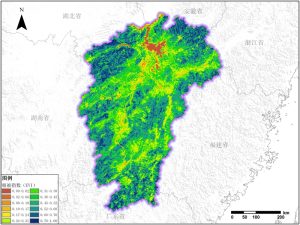 卫星遥感数据反演江西省增强型植被指数（EVI）数据服务,中科超图地理云平台