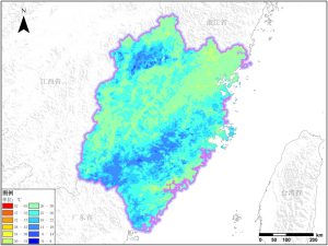 卫星遥感数据反演福建省地表温度(LST)数据服务,中科超图地理云平台
