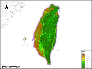 多种卫星遥感数据反演台湾省叶面积指数（LAI）数据服务,中科超图地理云平台