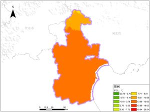 天津市多年平均气温空间分布数据服务,中科超图地理云平台