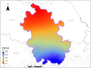 安徽省年降雨量空间分布数据服务,中科超图地理云平台
