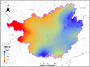 广西年降雨量空间分布数据服务,中科超图地理云平台