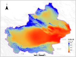 新疆年降雨量空间分布数据服务,中科超图地理云平台