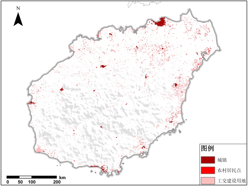 海南省建设用地空间分布数据服务