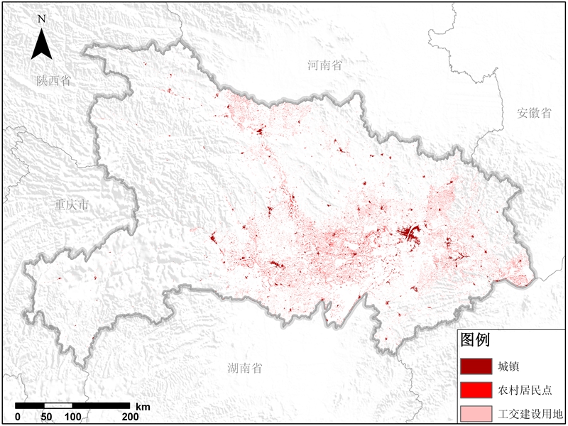 湖北省建设用地空间分布数据服务