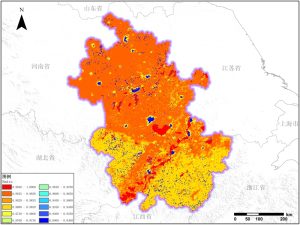 遥感数据反演安徽省比辐射率数据服务（Emiss）,中科超图地理云平台