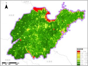 遥感数据反演山东省植被指数（NDVI）数据服务,中科超图地理云平台