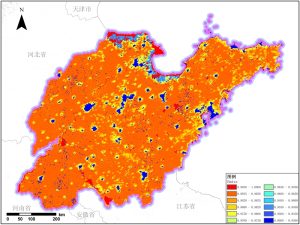 遥感数据反演山东省比辐射率数据服务（Emiss）,中科超图地理云平台
