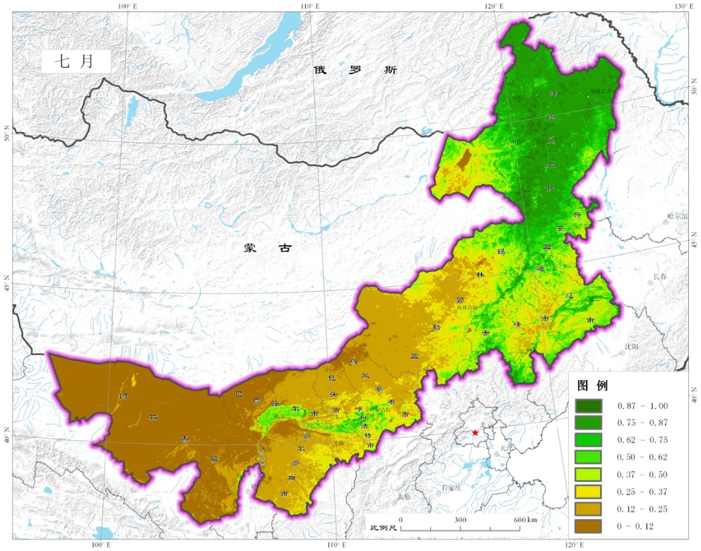 遥感数据反演植被指数服务