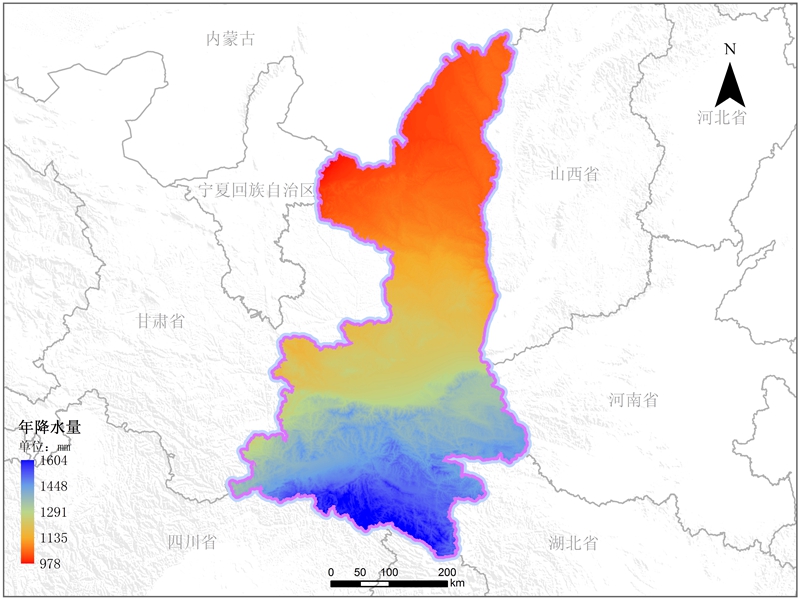陕西省年降雨量空间分布数据服务