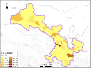 甘肃省县级医院分布数据服务,中科超图地理云平台